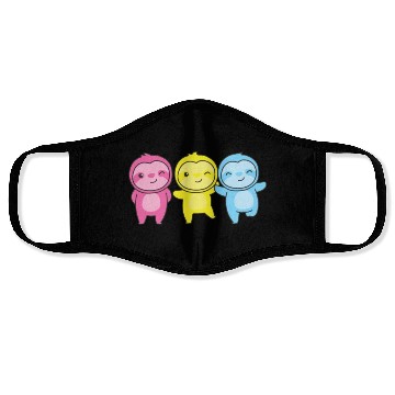Discover Pansexual Flag Pride Lgbtq Cute Sloth Face Masks