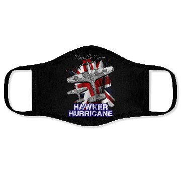 Discover The Hawker Hurricane British single-seater monopla Face Masks