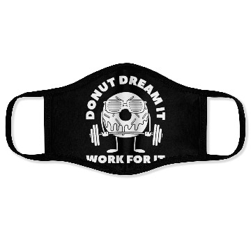 Discover Fitness Donut Funny Donut Gym Face Masks