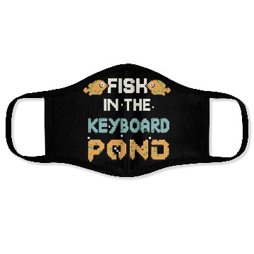 Discover Fish In The Keyboard Pond Face Masks