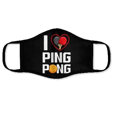 Discover I Love Ping Pong Paddle Racket Sports Table Tennis Face Masks