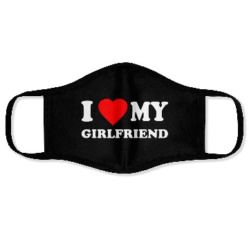 Discover I Love My Girlfriend Valentines Face Masks