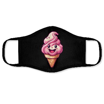 Discover Smiling Ice Cream Delight Face Masks
