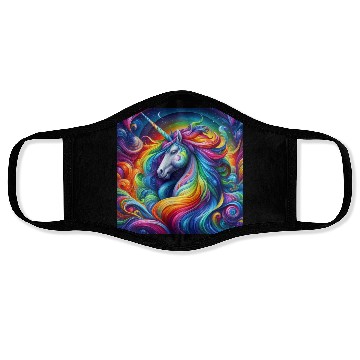 Discover Unicorn rainbow Face Masks