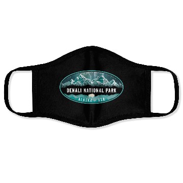 Discover Denali National Park Alaska Hiking Camg Face Masks