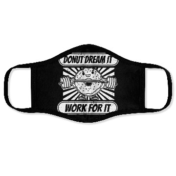 Discover Fitness Donut Funny Donut Gym Face Masks