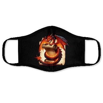 Discover Fantasy Creature Papyrus Scroll Dungeon Dragon Face Masks