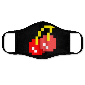 Discover 8 Bit Pixel Cherries 80s Video Game Halloween Face Masks