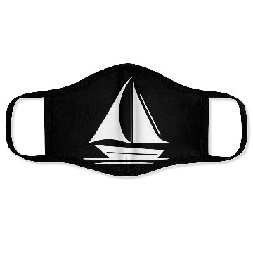 Discover Small Sailing Boat With Set Sails Face Masks