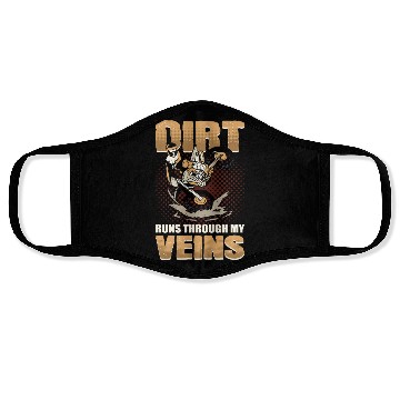 Discover Dirt Runs Through My Veins Motocross Dirt Bike Face Masks