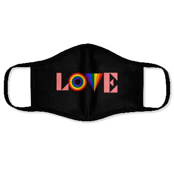 Discover Love is love pride Face Masks