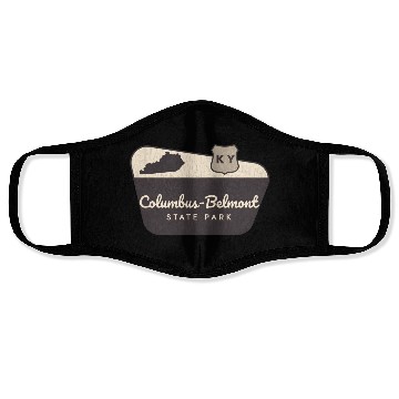 Discover Columbus-Belmont State Park Kentucky Welcome Sign Face Masks