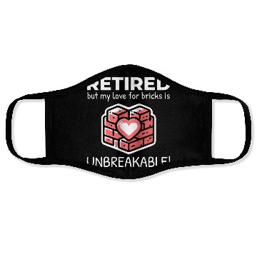 Discover Unbreakable Brick Love: Retired Bricklayer Face Masks