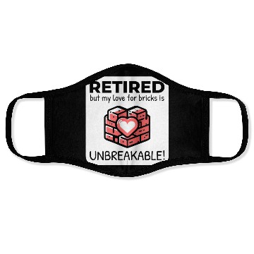 Discover Unbreakable Brick Love: Retired Bricklayer Face Masks