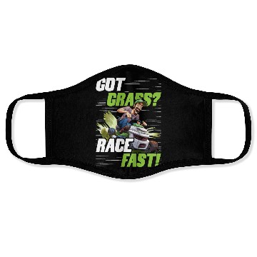 Discover Lawn Mower Racing Got Grass Race Fast Face Masks