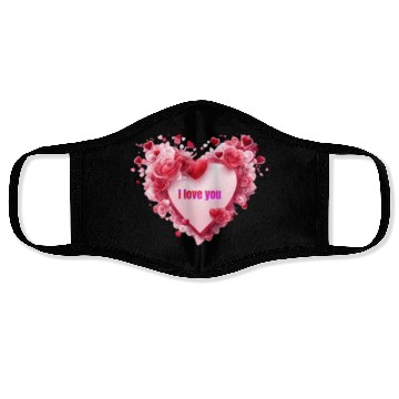 Discover I love you. Heart Face Masks