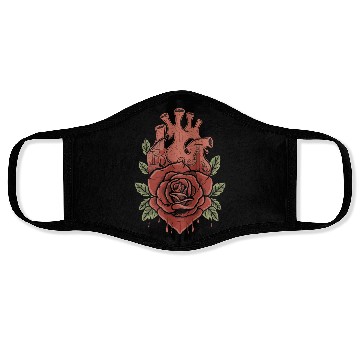 Discover Bloody Rose Gothic Valentines day Face Masks