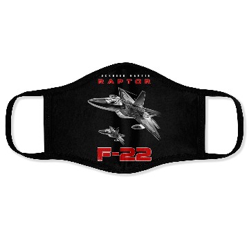 Discover F-22 Raptor Fighterjet Us Air Force Warbird Face Masks