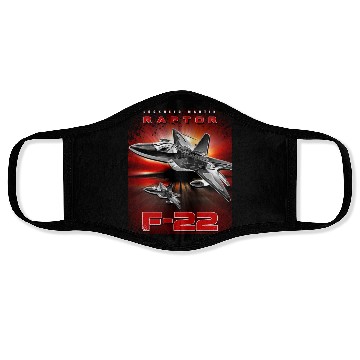 Discover F-22 Raptor Fighterjet Us Air Force Warbird Face Masks