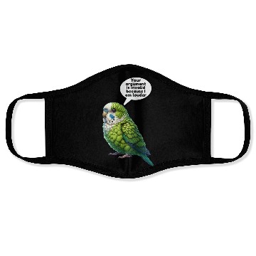 Discover Cute Dachshund playing Guitar Face Masks