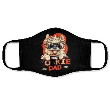 Discover Best Yorkie Dad Ever Face Masks
