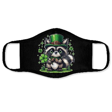 Discover St. Patrick's Day Raccoon Revelry Face Masks