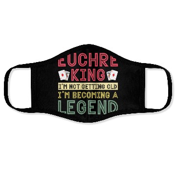 Discover Euchre card funny euchre king Face Masks