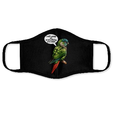 Discover Green Cheeked Conure meme funny Face Masks