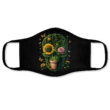Discover Garden Lover’s Floral Skull Face Masks Green Thumb