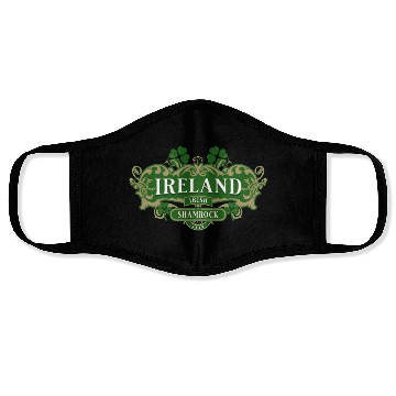 Discover St Patrick's Design Ireland Irish Shamrock Luck Face Masks
