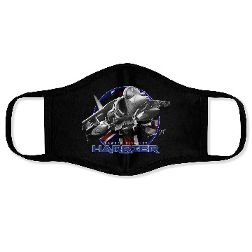 Discover Harrier Jump Jet Royal Air Force Fighterjet Face Masks