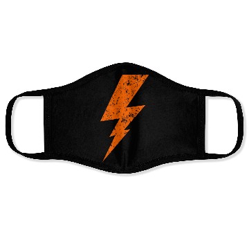 Discover orange Bolt Lightning | Bolt Graphic Face Masks
