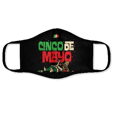 Discover Cinco De Mayo May 5 Drunk Mexican Flag Face Masks