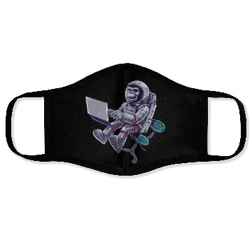 Discover Astronaut Monkey In Space Face Masks