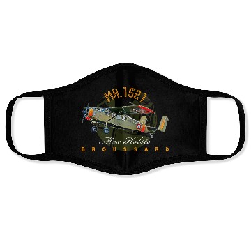 Discover Max Holste MH.1521 Broussard Aircraft Face Masks