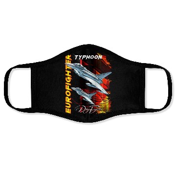 Discover Eurofighter Typhoonn Multirole fighter Jet Face Masks