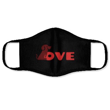 Discover My Dog is My Valentine Face Masks