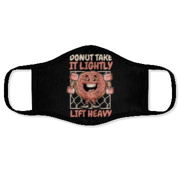 Discover Fitness Donut Funny Donut Gym Face Masks