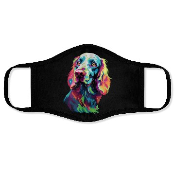 Discover Watercolor Colorful English Setter Face Masks