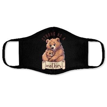 Discover Strong as a Mother Bear Embrace Face Masks