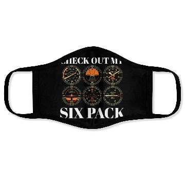Discover Funny Pilot Six Pack Aviation Flight Simulation Face Masks