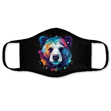 Discover Cool Colorful Galaxy Bear Face Masks