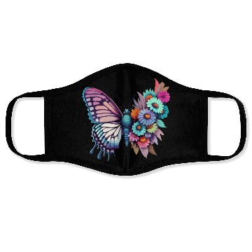 Discover Metamorphora Butterfly Nature Flowers Branches Face Masks