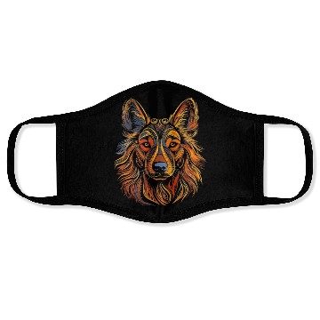 Discover German Shepherd Funny Dog Halloween Costume Trick Face Masks