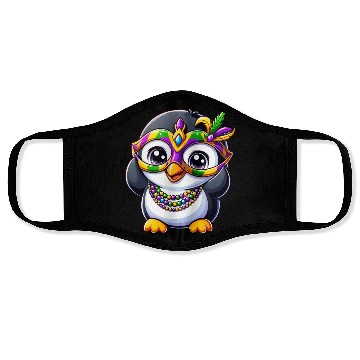 Discover Mardi Gras Penguin Party Face Masks