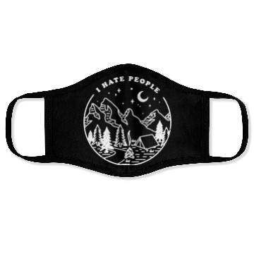 Discover I Hate People Nature Mountain Outdoor Face Masks