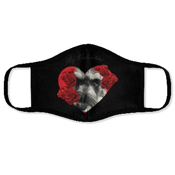 Discover Schnauzer valentine Face Masks