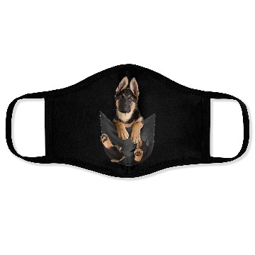 Discover German Shepherd In Pocket Funny Dog Lover Face Masks