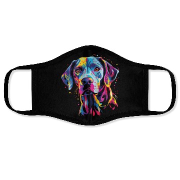 Discover Watercolor Colorful Dalmatian Face Masks