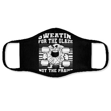 Discover Fitness Donut Funny Donut Gym Face Masks